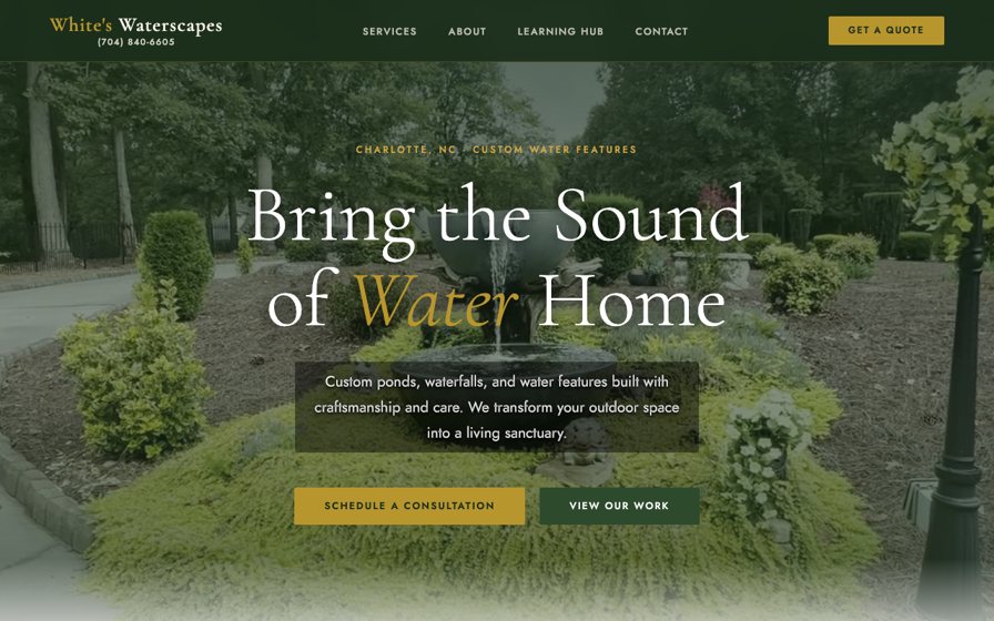 White's Waterscapes website